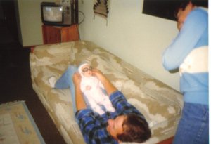 Megan was practically born with goggles on!