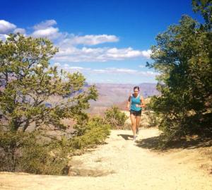 Megan Running at the Grand Canyon in 2015